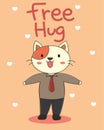 Free hug cat Royalty Free Stock Photo