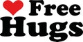 Free hugs with heart