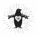 Free hugs penguin design element Royalty Free Stock Photo