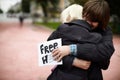 Free Hugs from Russia Royalty Free Stock Photo