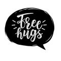 Free Hugs vector lettering.