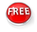 Free icon on glossy red round button Royalty Free Stock Photo