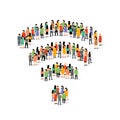 Free internet people wifi concept public zone vector illustration hotspot logo signal