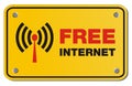 Free internet yellow sign - rectangle sign