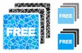 Free items Mosaic Icon of Rugged Elements Royalty Free Stock Photo