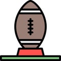 American Football In a Clean Lineal Color Scoring Attempts Free Kick Icon Royalty Free Stock Photo