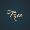 `Free` leather sign, vector illustration