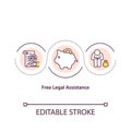 Free legal assistance concept icon