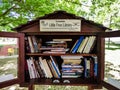 Free Library stand in Lisbon, Portugal