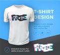 Free love. Quote typographical print design template for t-shirt Royalty Free Stock Photo