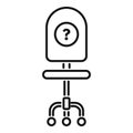 Free manager chair icon outline vector. Search candidate