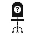 Free manager chair icon simple vector. Search candidate Royalty Free Stock Photo