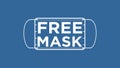 Free mask simple big text typography vector