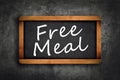 Free Meal Title on Restaurant Slate Chalkboard