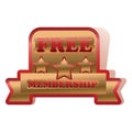 free membership label. Vector illustration decorative design