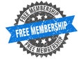 Free membership stamp. free membership grunge round sign.