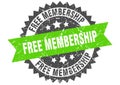 Free membership stamp. free membership grunge round sign.