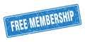 free membership sign. free membership grunge stamp.