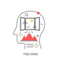 Free mind vector illustration concept.