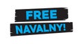 Free Navalny style text on brush strokes