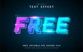 Free neon text effect with blue gradient Royalty Free Stock Photo