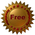 Free Newsletter (Golden Seal) Royalty Free Stock Photo