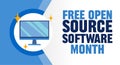 free open source software month Royalty Free Stock Photo