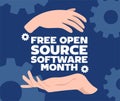 free open source software month Royalty Free Stock Photo