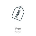 Free outline vector icon. Thin line black free icon, flat vector simple element illustration from editable ecommerce concept