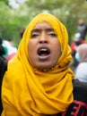 FREE PALESTINE protest demonstration, Marble Arch / Kensington, London, UK. Royalty Free Stock Photo