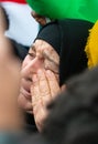 FREE PALESTINE protest demonstration, Marble Arch / Kensington, London, UK. Royalty Free Stock Photo