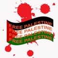 Free Palestine banner vector illustration