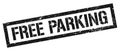 FREE PARKING black grungy rectangle stamp