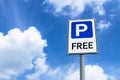 Free parking sign Royalty Free Stock Photo