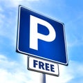 Free parking sign Royalty Free Stock Photo