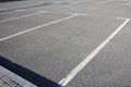Free Parking spaces. Empty Parking lot Royalty Free Stock Photo