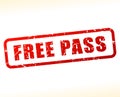 Free pass text buffered Royalty Free Stock Photo