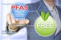 Free from PFAS, PFOS and PFOA dangerous synthetic substances used in products and materials
