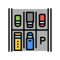 free place on parking color icon vector illustration Royalty Free Stock Photo