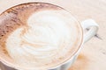 Free pour hot coffee latte art cup Royalty Free Stock Photo