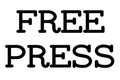 Free Press stamp typographic stamp