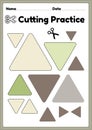 Free printable cutting activities for preschoolers to cut the paper with scissors to improve motor skills and coordination