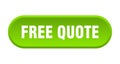 free quote button. rounded sign on white background Royalty Free Stock Photo