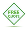 Free Quote modern abstract green diamond button Royalty Free Stock Photo