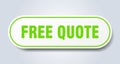 free quote sign. rounded isolated button. white sticker Royalty Free Stock Photo