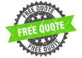 Free quote stamp. free quote grunge round sign.