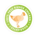 free range chicken label. Vector illustration decorative design