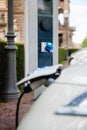 Free electric car recharging station Royalty Free Stock Photo