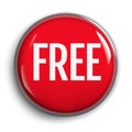 Free Red Round 3D Button Royalty Free Stock Photo