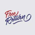 Free return hand lettering typography sales and marketing shop store signage poster